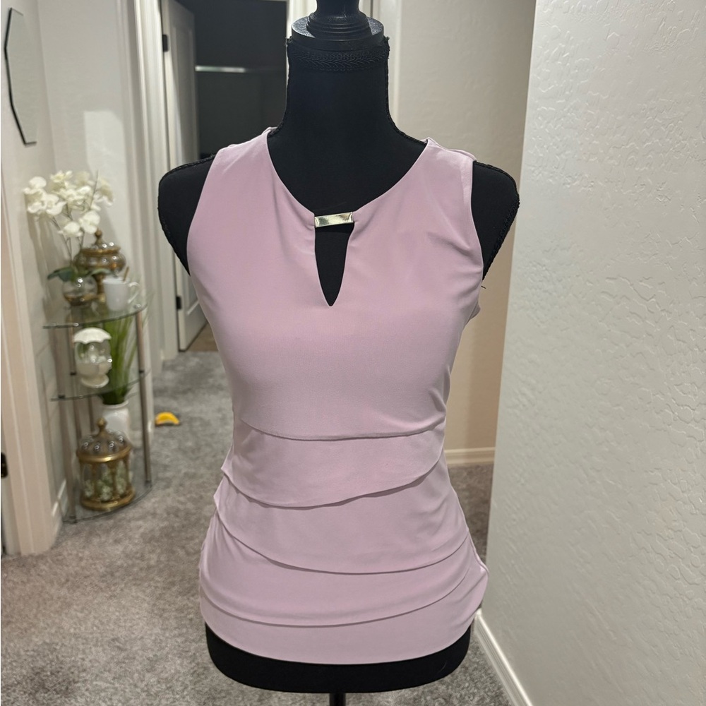 SOLD!!! White House Black Market lavender top with silver accent. Size: XS